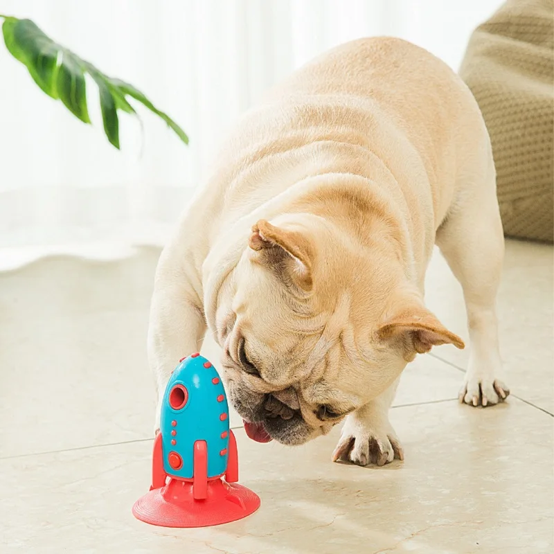 

Dog Toys Pet Puppy Interactive Suction Cup Rocket Toys For Pet Chew Bite Tooth Cleaning Toothbrush Molar Bite Toy Elastic Ropes