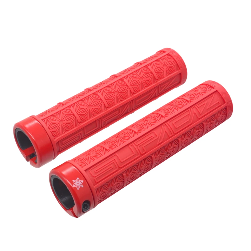 red 1 pair 9 цветов Supacaz MTB Grip прочный ударопрочный велосипедный руль силиконовые гелевые ручки для горных BMX складной руль для велосипеда - Цвет: red 1 pair