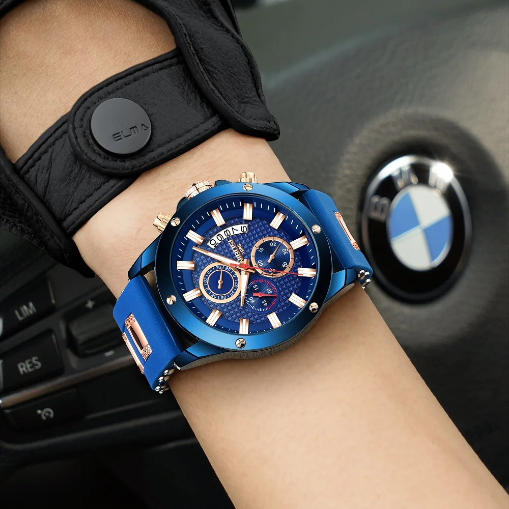 

NIBOSI Montre Homme Mens Watches Top Brand Luxury Sports Chronograph Quartz Watch Men Date Clock Waterproof Relogio Masculino