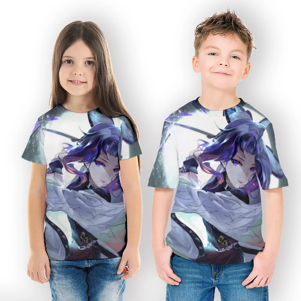 

Children Summer Cotton Loose Casual Half Sleeve 3D Cartoon Print Short Sleeve Thin Comfort Fashion Jogging Round Collar T-shirt