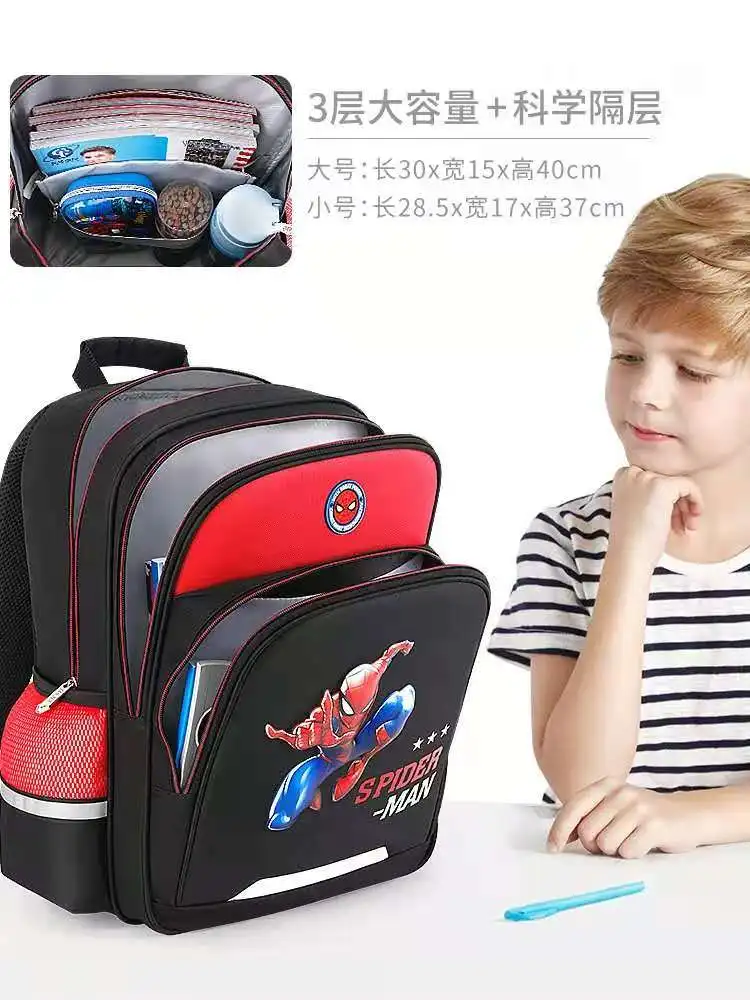 Disney New spider man school bags for boys Iron man Captain america large capapcity primary school backpack mochila escolar