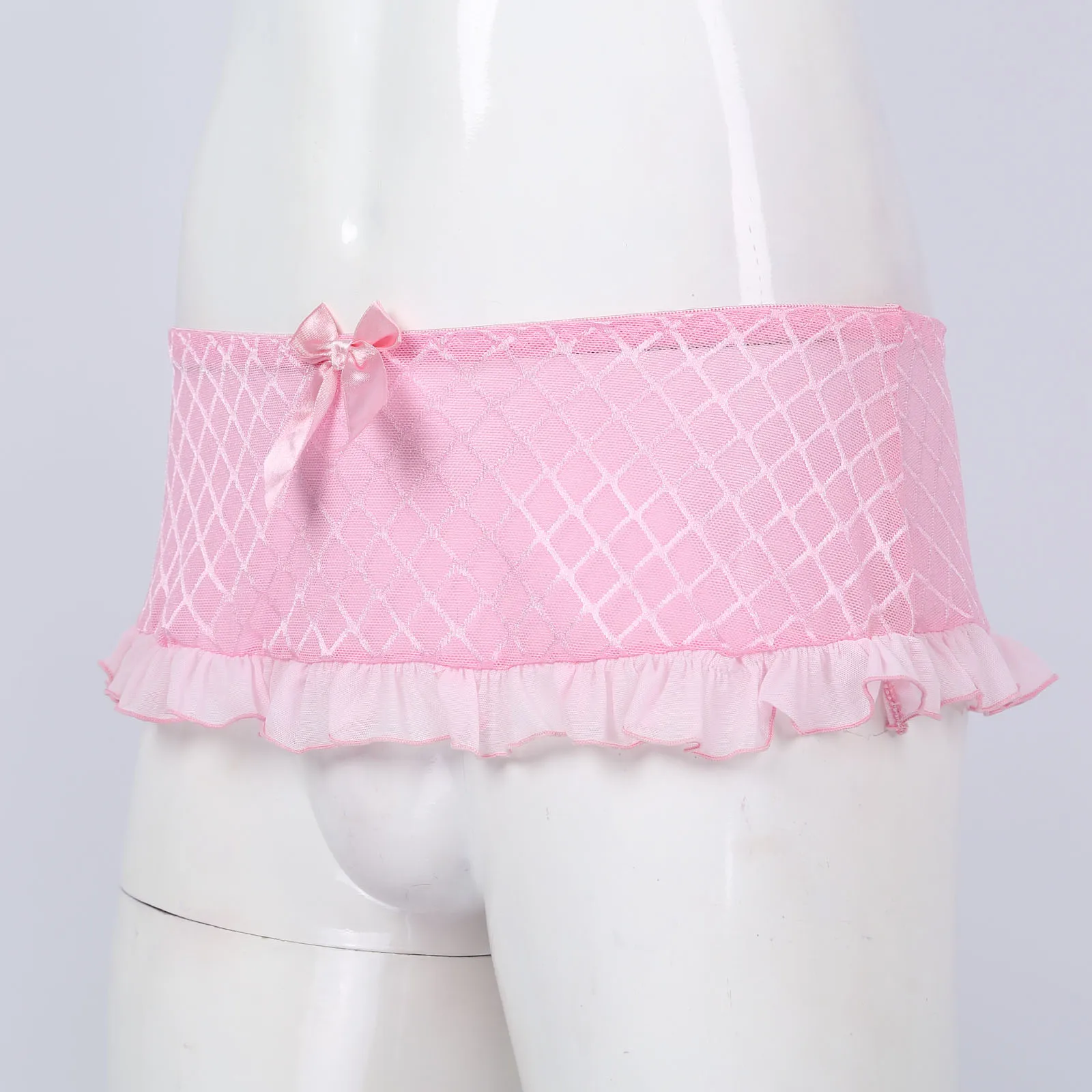 Мужское нижнее белье для транссексуалов в горошек клетку прозрачная сетчатая