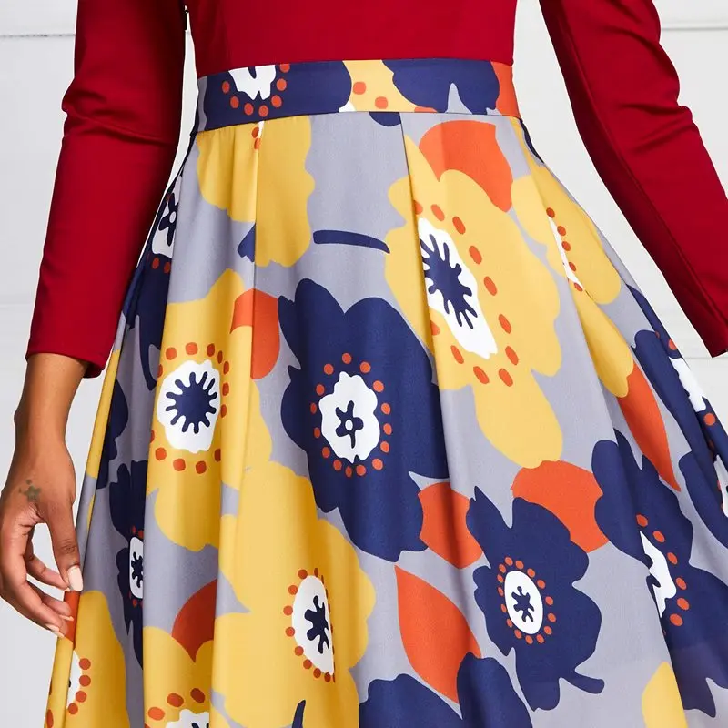 Винтажные красные африканские платья для женщин элегантные сексуальные женские