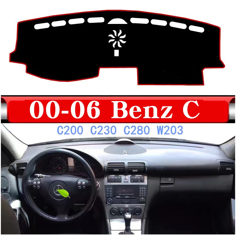 Для 2000 01 02 03 04 05 06 Benz C панель приборов Темный коврик приборная ranger - купить по