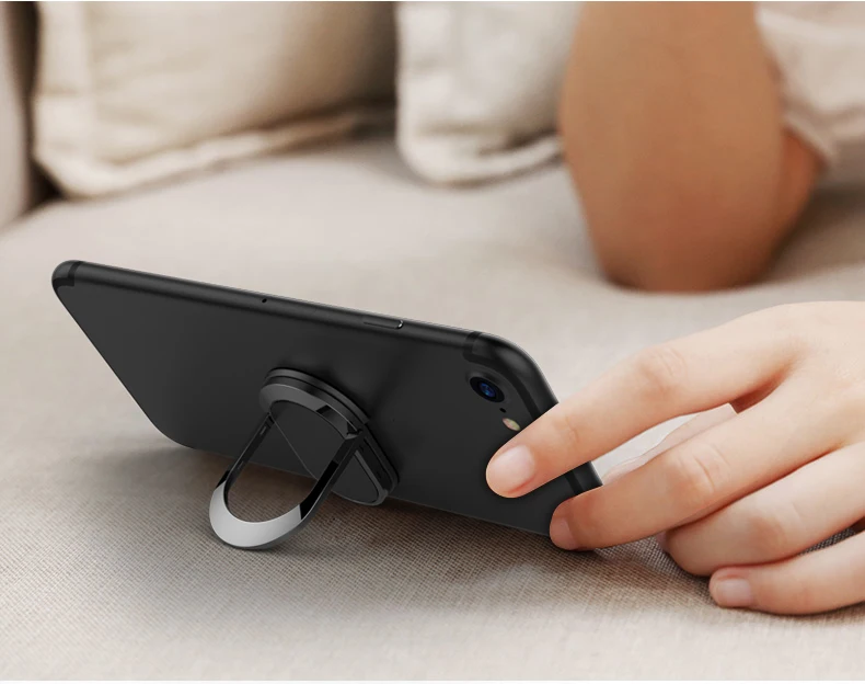 for HTC Desire 20 Pro 12 Plus U11 Plus Case Black Classic Finger Ring 360 Degree Soft Silicon images - 6