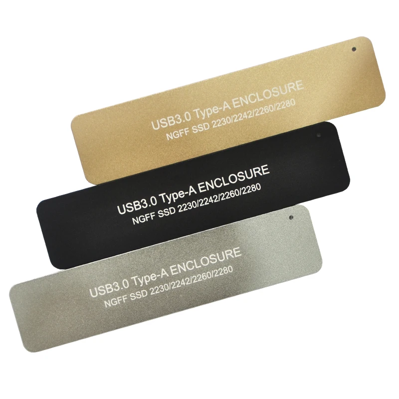 

Алюминиевый корпус для внешнего жесткого диска USB3.0 TYPE-A-NGFF M2 SSD, USB-адаптер для жесткого диска 2230, 2242, 2260, 2280 M2 SSD