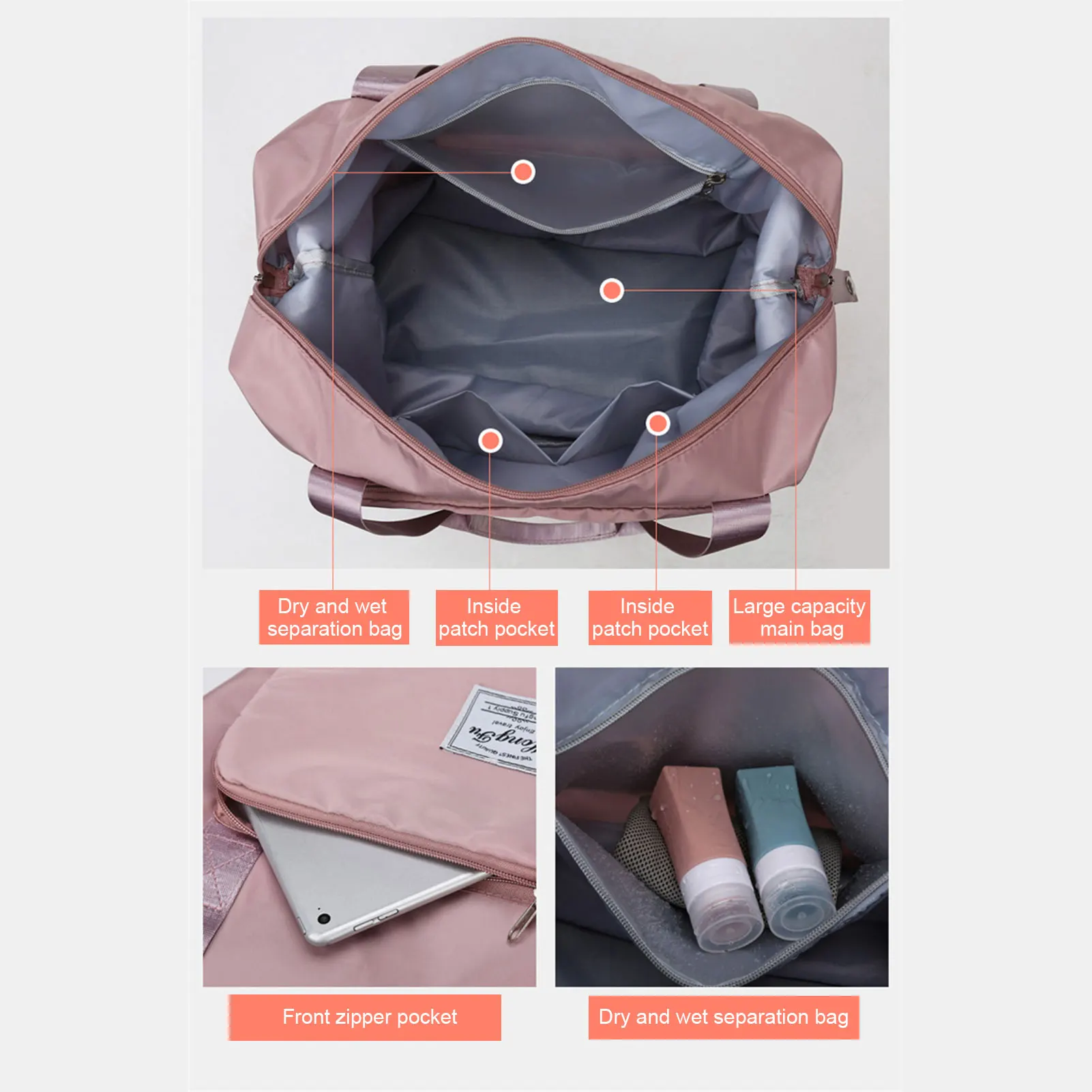 Складные вместительные женские сумки для спортзала сумка на плечо Женская