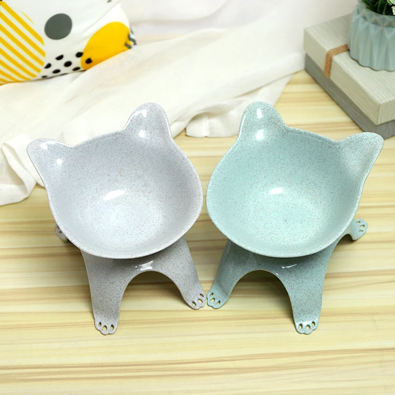 

Elevated Bowls For Cats Durable Single Double Cat Bowls Raised Stand Cat Feeding & Watering Supplies Dog Feeder Pet Supplies