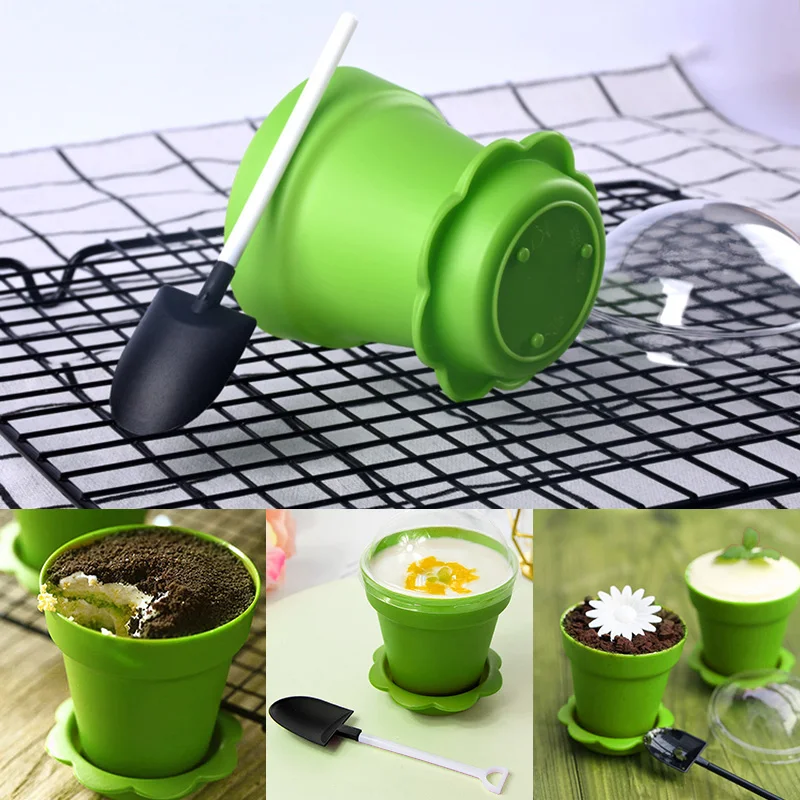 Одноразовый пластиковый горшок 20 комплектов пудинговые чашки для торта чашка