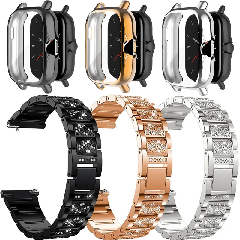 Ремешок для смарт часов Xiaomi Huami Amazfit GTS 2 Mini Bip U S защитный бриллиантовый браслет