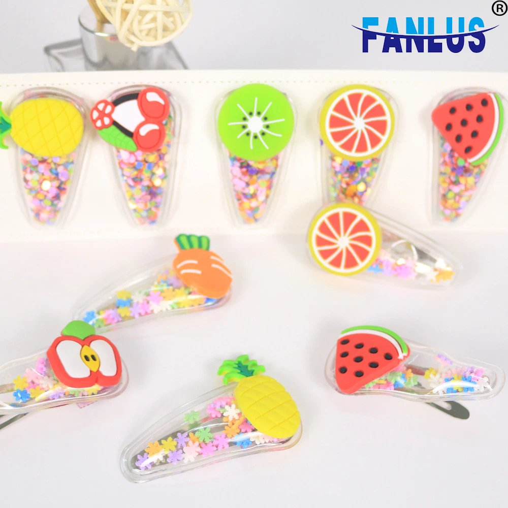 5 шт. Милая фруктовая пластмассовая заколка для волос украшения детский душ