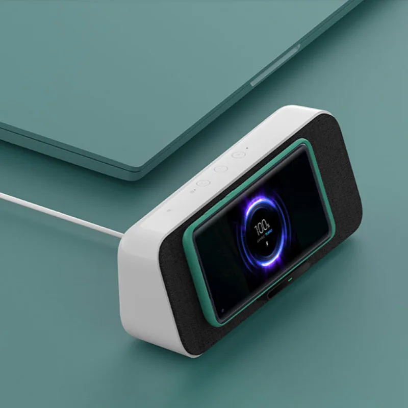 100% оригинальное Беспроводное зарядное устройство Xiaomi динамик Bluetooth 30 Вт макс Qi