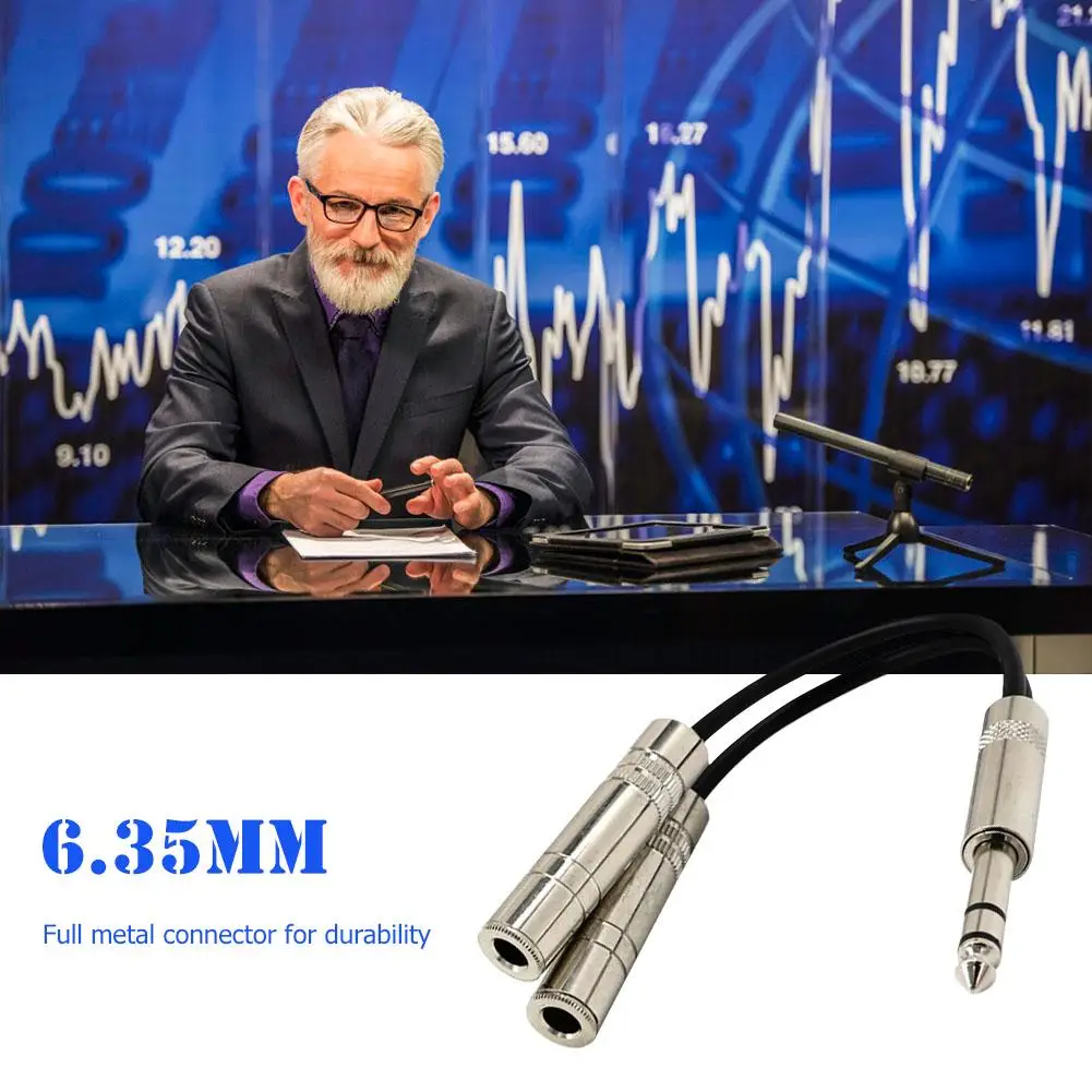 Разветвитель 6 35 мм jack (штекер)/2 (разъем) Кабель 0 2 м превосходное качество в