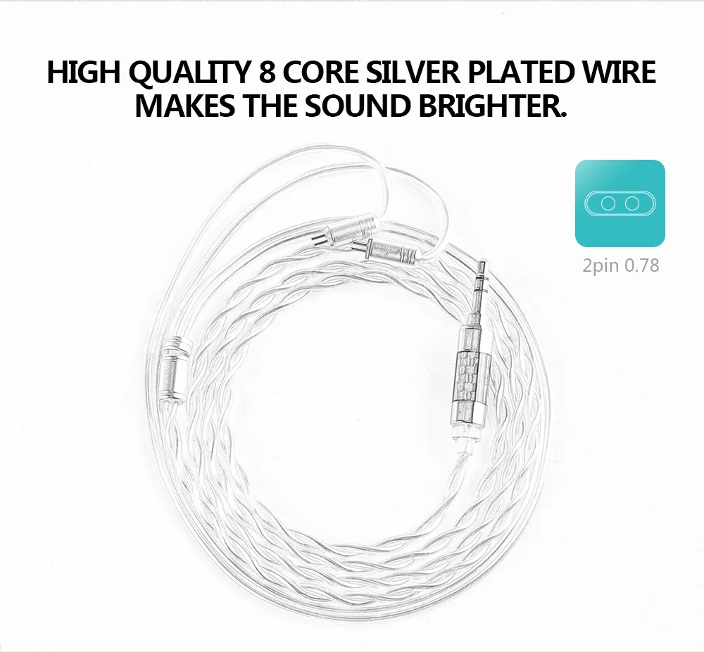 Yinyoo V6 2BA+ 1DD гибридные наушники в ухо ноулс BA драйвер HIFI DJ монитор наушники ушные наушники гарнитура с 2PIN съемный кабель V2