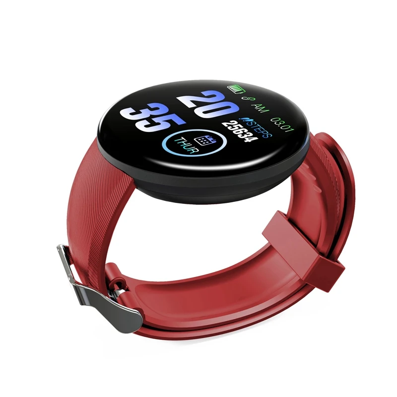 Умные часы D18 с Bluetooth для мужчин и женщин круглые тонометром водонепроницаемый