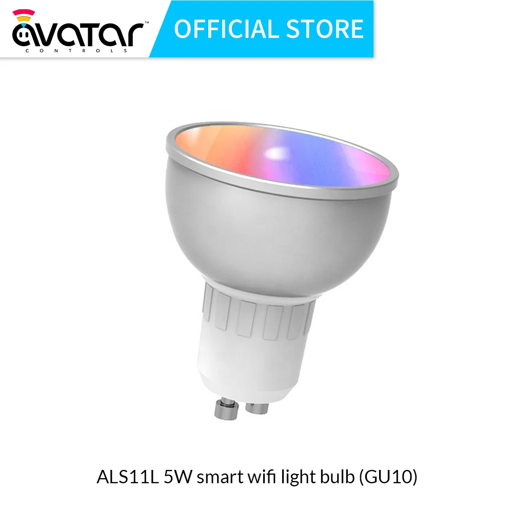 

Avatarcontrols 5w Smart Light Bulb GU10 Base Compatible with Alexa/Google Home BR30 WiFi Dimmable LED Lamp Voice Control RGBW
