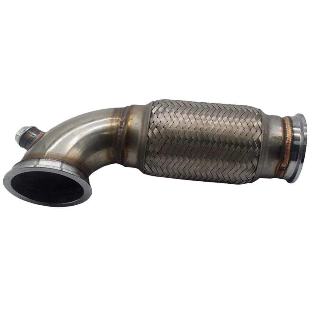 Downpipe 2 5 &quot'V-Band низкопрофильный 90Deg с гибкой гофрированная трубка из