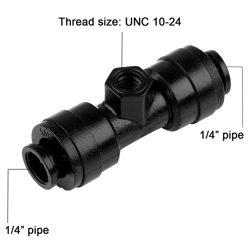 

1 Set Mist Tee Nozzle Water Misting Mister Nozzle Misting Nozzles Kit with Thread & 1 Pcs Garden 4 Way Tap Connectors