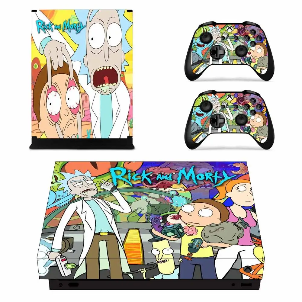 Наклейки Rick and Morty s для Xbox One X виниловые наклейки на кожу Pegatinas Adesivo one консоли