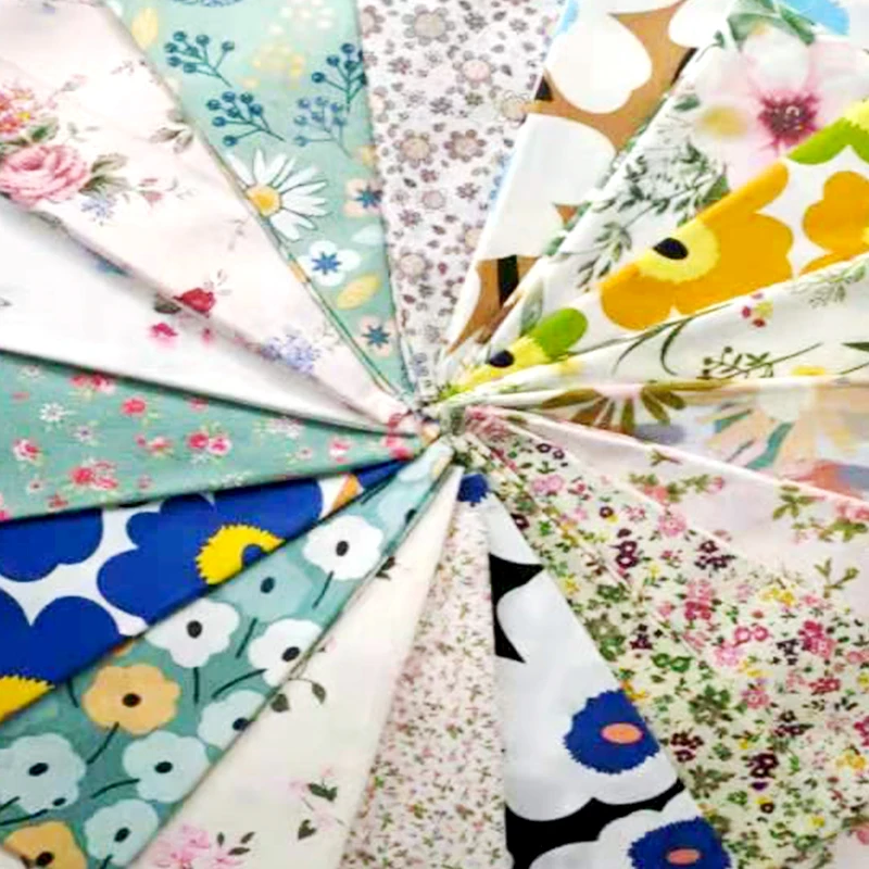 

100% Cotton Twill Fabric Floral Cotton Patchwork Fabric For DIY Sewing Craft Cotton Material