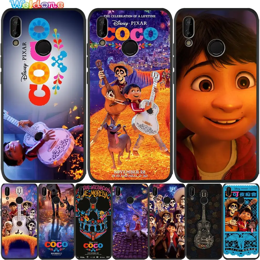 Модный милый мультяшный черный чехол для телефона Coco Death Day Для Huawei Honor 8 9 10 Lite honor 9X