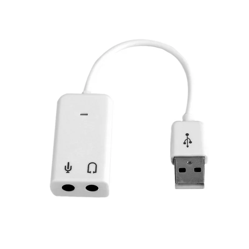 Внешняя звуковая карта AMKLE с USB 2 0 на гнездо 3 5 мм 3D Аудио гарнитура микрофон