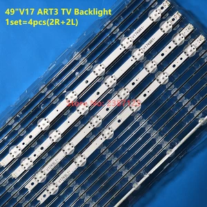 Светодиодная подсветка для телевизора LG 49 ''6916L-2862A 6916L-2863A V17 49 R1 + L1 ART3 49UJ670V-ZD 49UJ651V LC490DGG (FK) (MD), 4 шт.