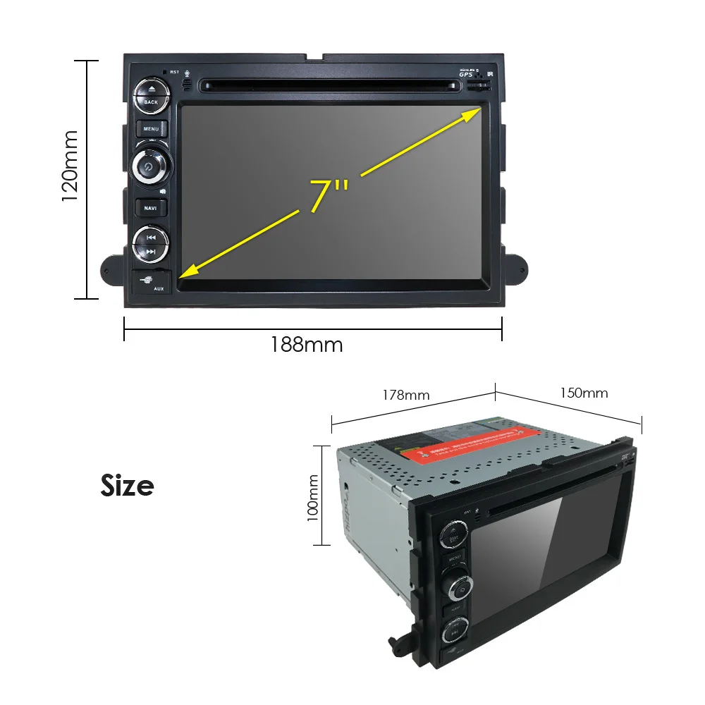 Android 10 2 Гб ОЗУ подходит для Ford F150 F250/350/Edge/Fusion/Mustang in Dash DVD плеер GPS навигация стерео