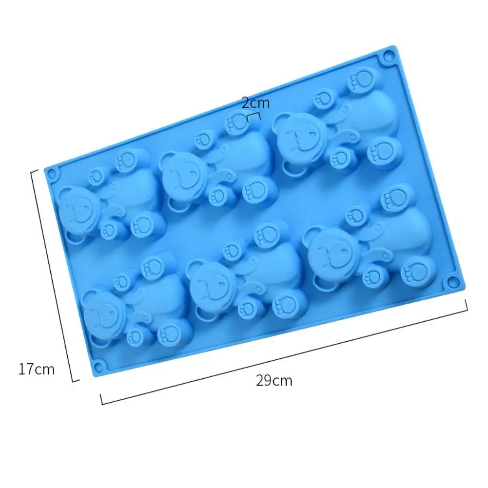 Симпатичная 3D форма медведя для торта силиконовая выпечки помадки кухни