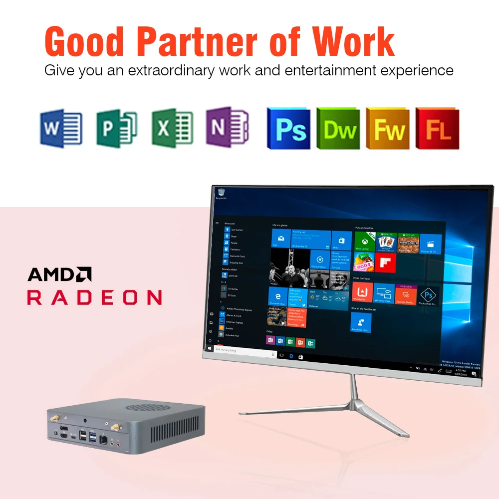 Игровой мини-ПК AMD Ryzen 7 4800H R5 4600H WiFi6 Windows 11pro TPM2.0 Radeon графический портативный