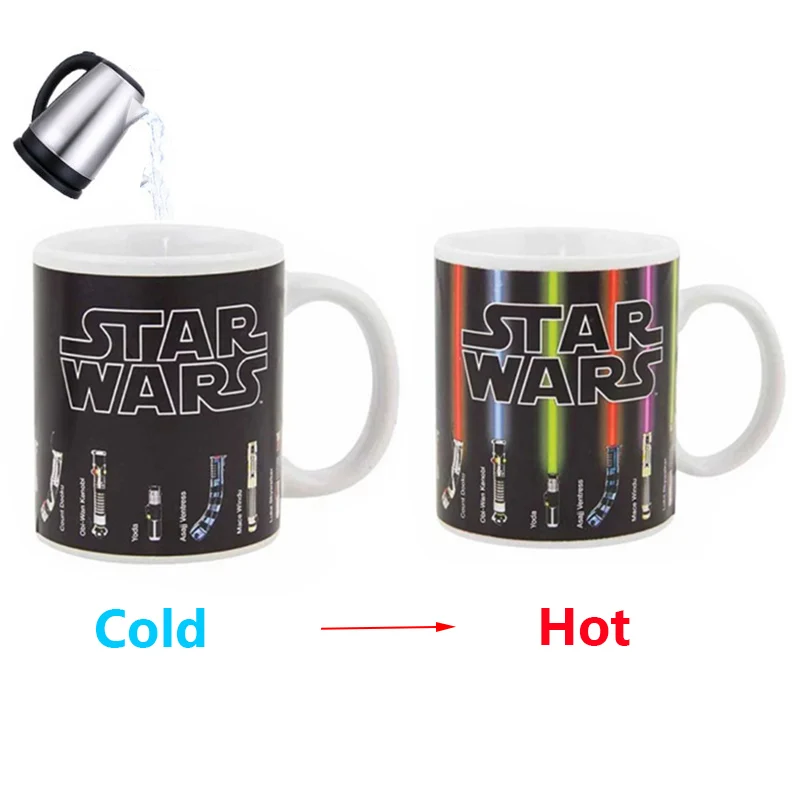 Style A Mug 350 мл Классическая футболка с изображением героя звездных войнов кружки, кофейная кружка подарки другу Новинка Термокружка чашки изменение цвета от температуры Магия кружки и чашки для чая - Цвет: Style A Mug