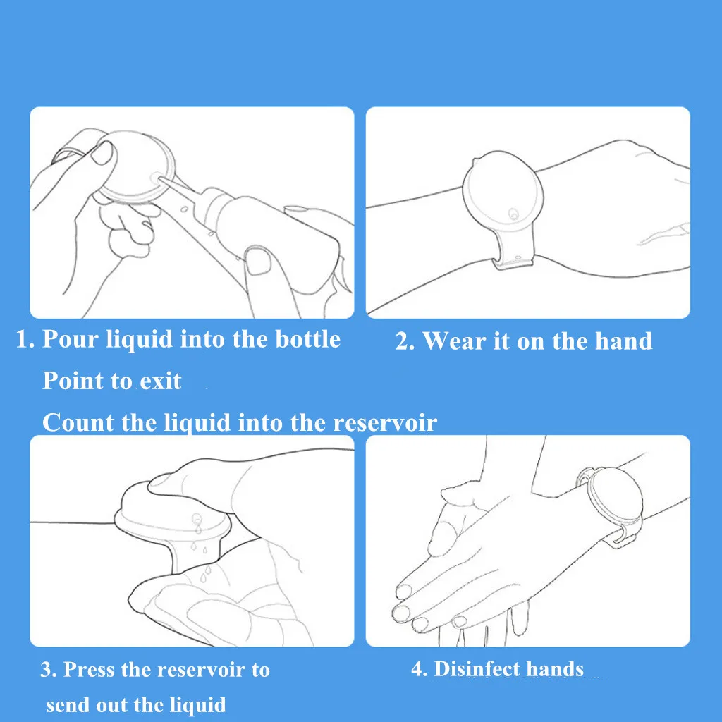 

Portable Wristband Hand Dispenser Hand Sanitizer Dispensing Silica gel Bracelet Wristband Hand Band Wrist Outdoor must-have