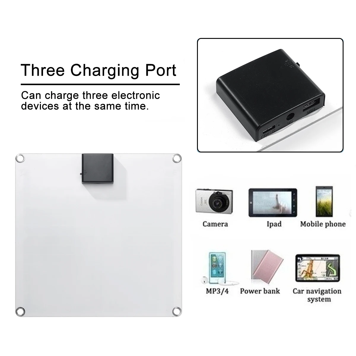 Солнечная панель 40 Вт 18 В из монокристаллического кремния аккумулятор