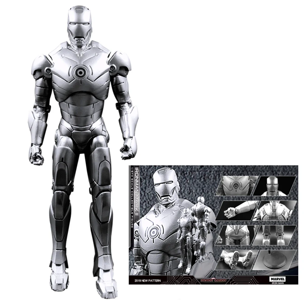 

Marvel Avengers 30cm Iron Man Tony Stark 1/6MK50 MK2 Double-headed Sculpture Figure Boy Collection Toy