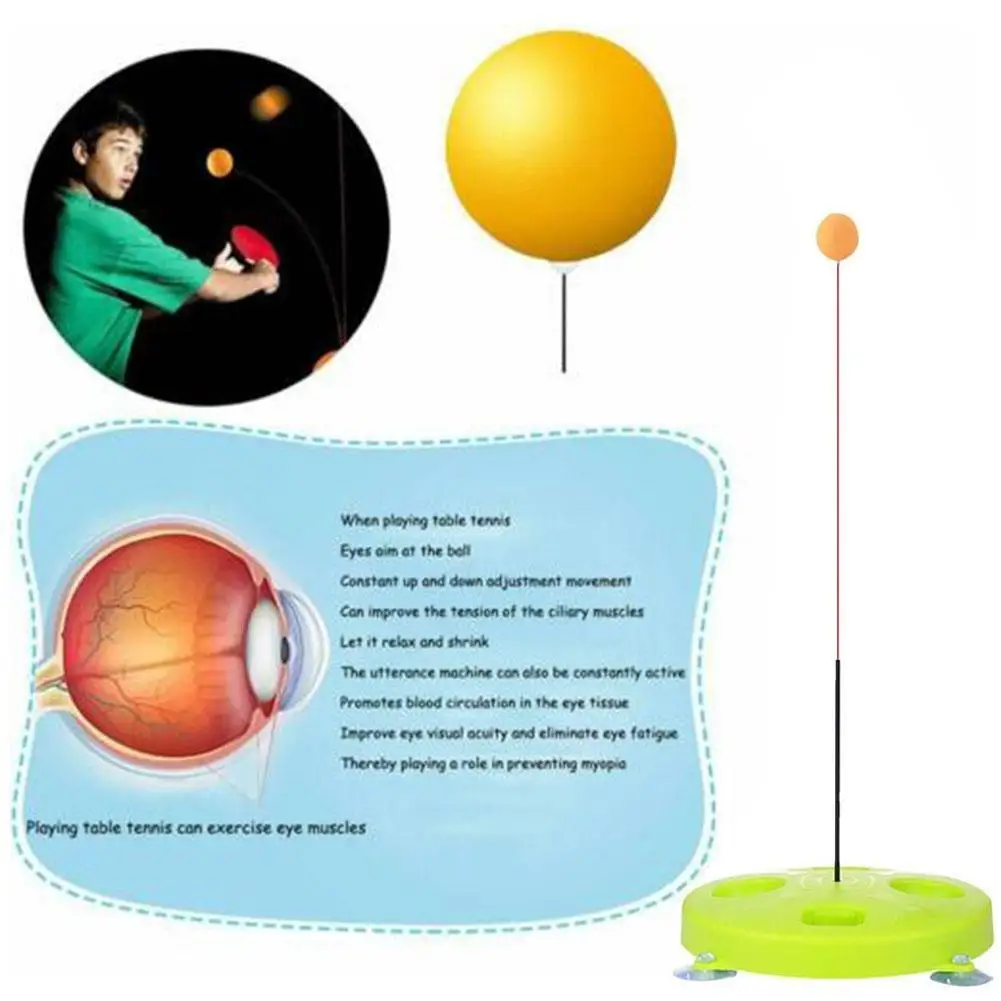 

Indoor Or Outdoor Tennis Shaft Table Training Device Shot Two Elastic Flexi Decompression Balls Shots Three Leisure One I5F6
