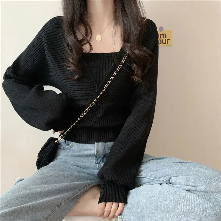 

Two sweaters designed to feel fake new women's autumn and winter loose dress in 2021