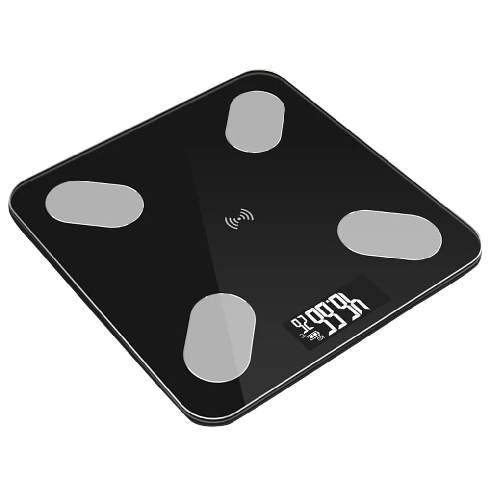 0,1-180 кг ванная комната Смарт Bluetooth приложение электронные цифровые весы Баланс напольные весы шкала веса аксессуары для ванной комнаты - Цвет: Черный
