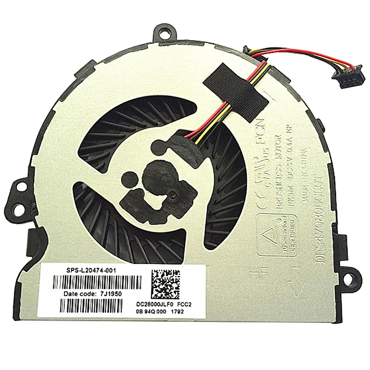 New laptop CPU cooling fan Cooler for HP 15-DB 15-DB0011DX 15-DB0011WM TPN-C136 L20474-001 dc 5v 0.4a ep fcc2 15-DB0066WM