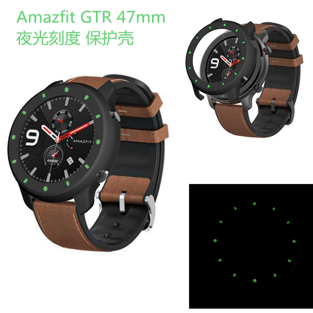 Защитный чехол FIFATA для Amazfit GTR 47 мм защитный ПК рамка с подсветкой Xiaomi Huami Gtr