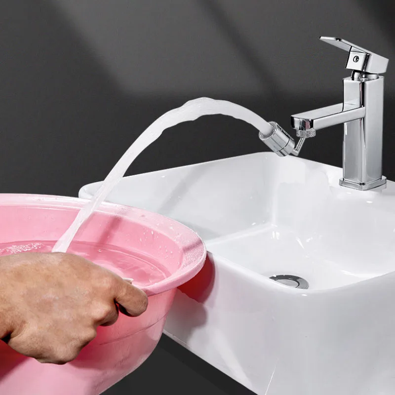 

360-Degree Double Modes Kitchen Faucet Bubbler Aerator Tap Nozzle 2-Flow Splash-Proof Water Saving Filter Bathroom Cocina