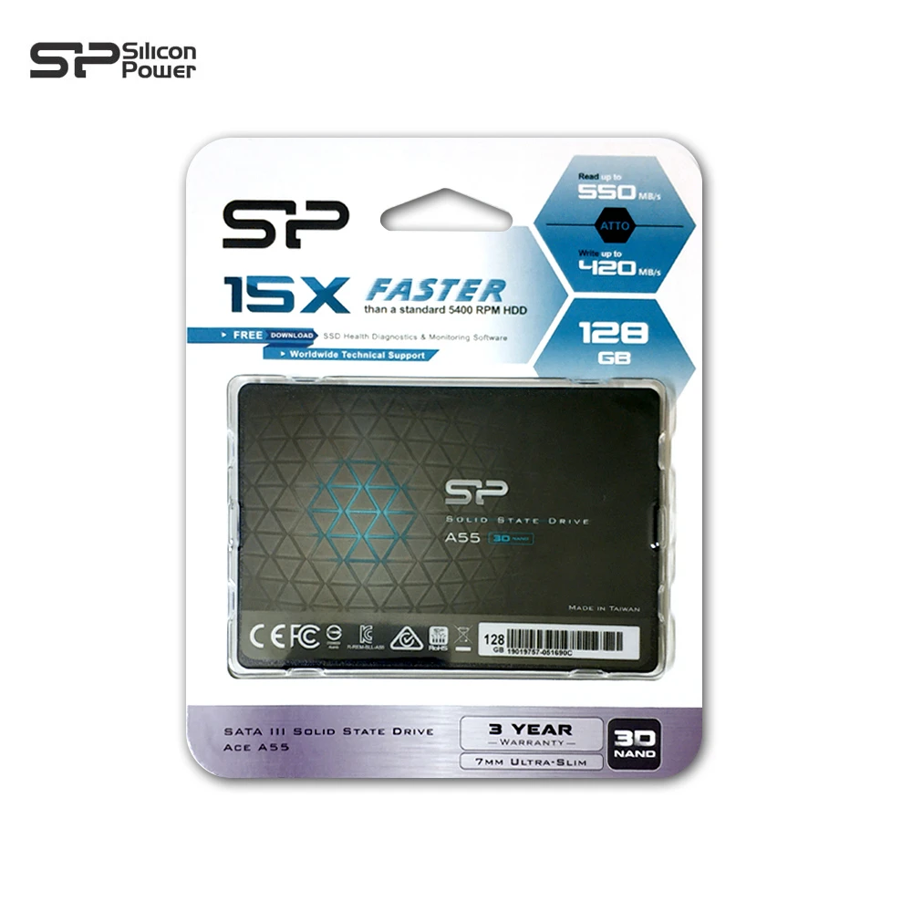 Оригинальный силиконовый мощный SSD Внутренний твердотельный диск SATA 3 560 МБ/с./с 128