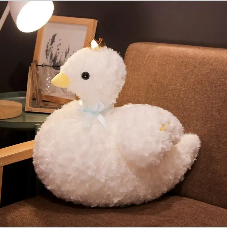 30/40Cm Cute Crown Swan Cotton Animal Pad Nap Pillow Creative Christmas Girls Plush Doll Kid Toy Xmas Gift | Игрушки и хобби