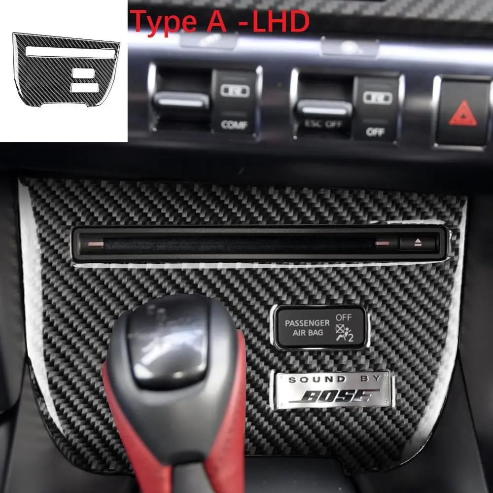 

For Nissan GTR R35 2008-2016 LHD RHD Accessories Carbon Fiber Strip CD Panel Decorative Cover Trim Car Interior Car Styling