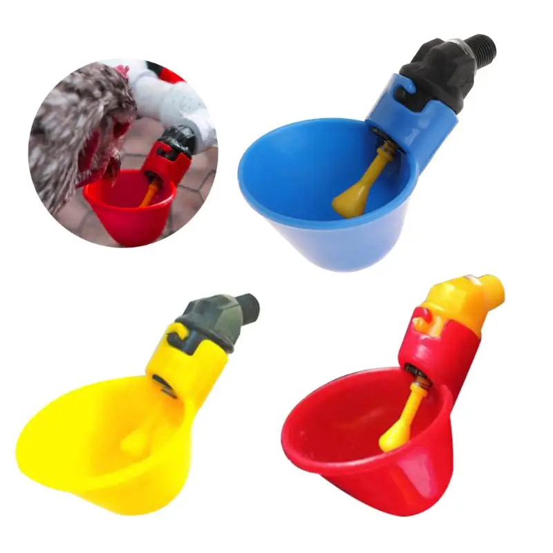 

30 Pcs Automatic Poultry Water Drinker Chicken Hen Bird Plastic Drinking Cups Farm Livestock Feeding Bowl 97QD