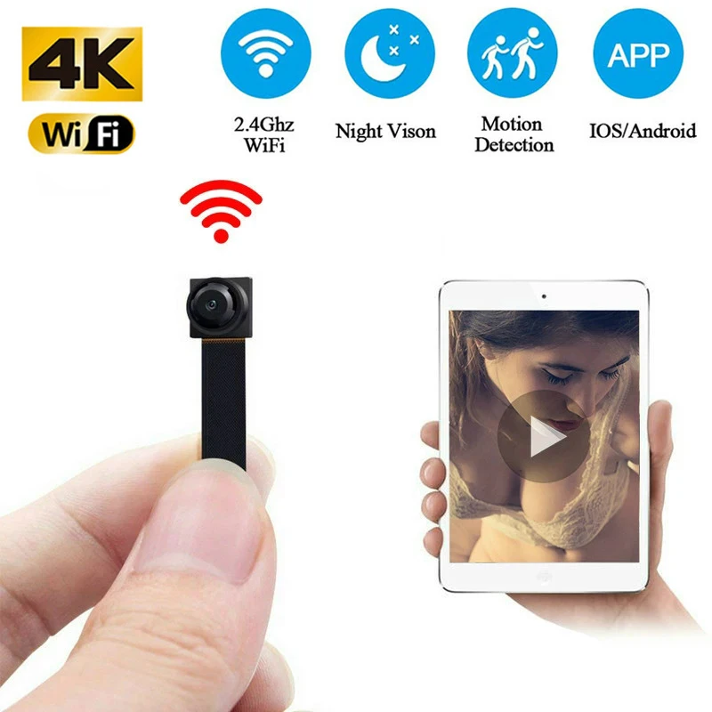 4K DIY портативная Wi Fi IP мини камера P2P беспроводная HD микро веб видеокамера