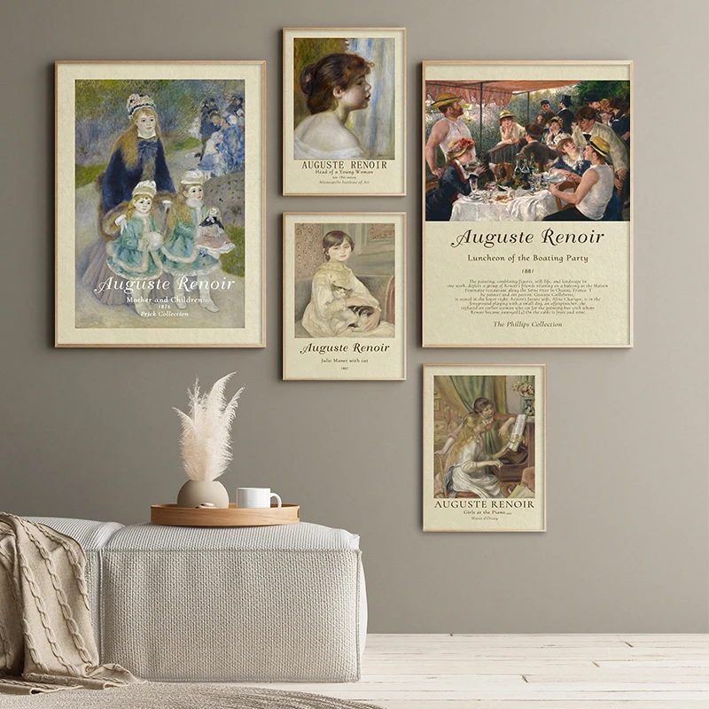 

Famous Auguste Renoir Oil Painting Figure Poster Canvas Wall Art Picture Print Vintage Exhibition Retro Gallery Home Decoration
