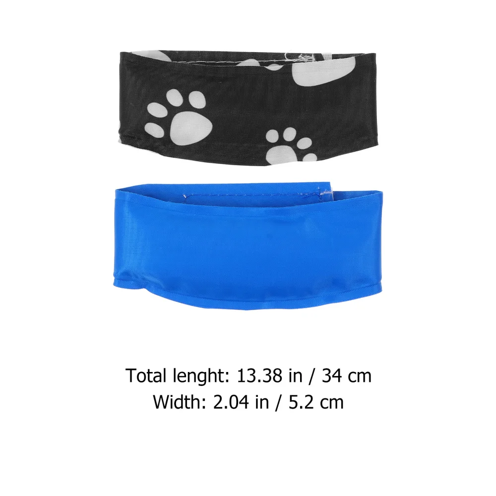 

2pcs Dog Cooling Bandana Summer Puppy Ice Chill Collar Scarf Pet Supply