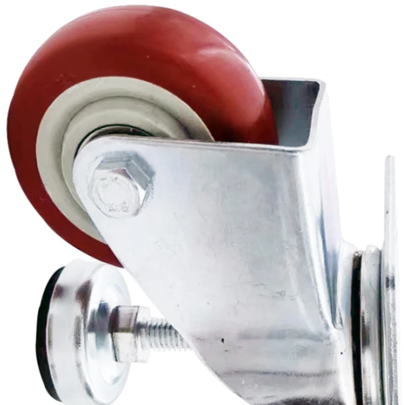 

Heavy Duty Casters 4-Pack Swivel Polyurethane Wheels Each with Adjustable Leveling Feet to Prevent Wheel Wear