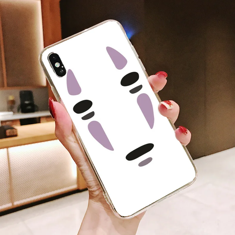 Милый мягкий прозрачный чехол для телефона с рисунком Тоторо из мультфильма