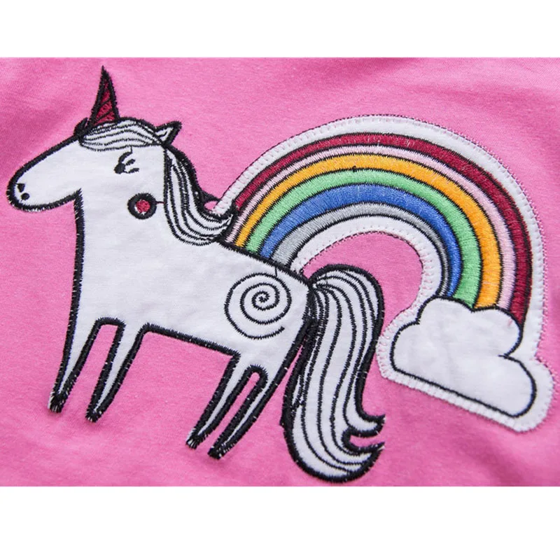 2021 футболка для девочек детская одежда с единорогом детские летние топы футболки